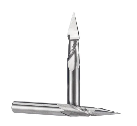 CNC Router Bit 6mm 2 Flute Spiral Pyramid Engraving Bits