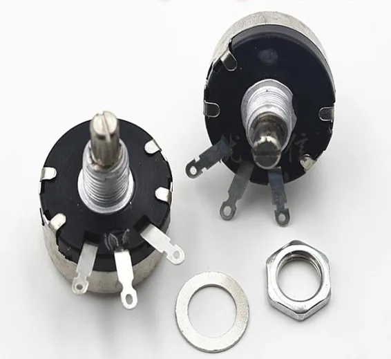 1K 1W Single Turn Rotary Taper Carbon Wire wound Potentiometer Volume Resistor